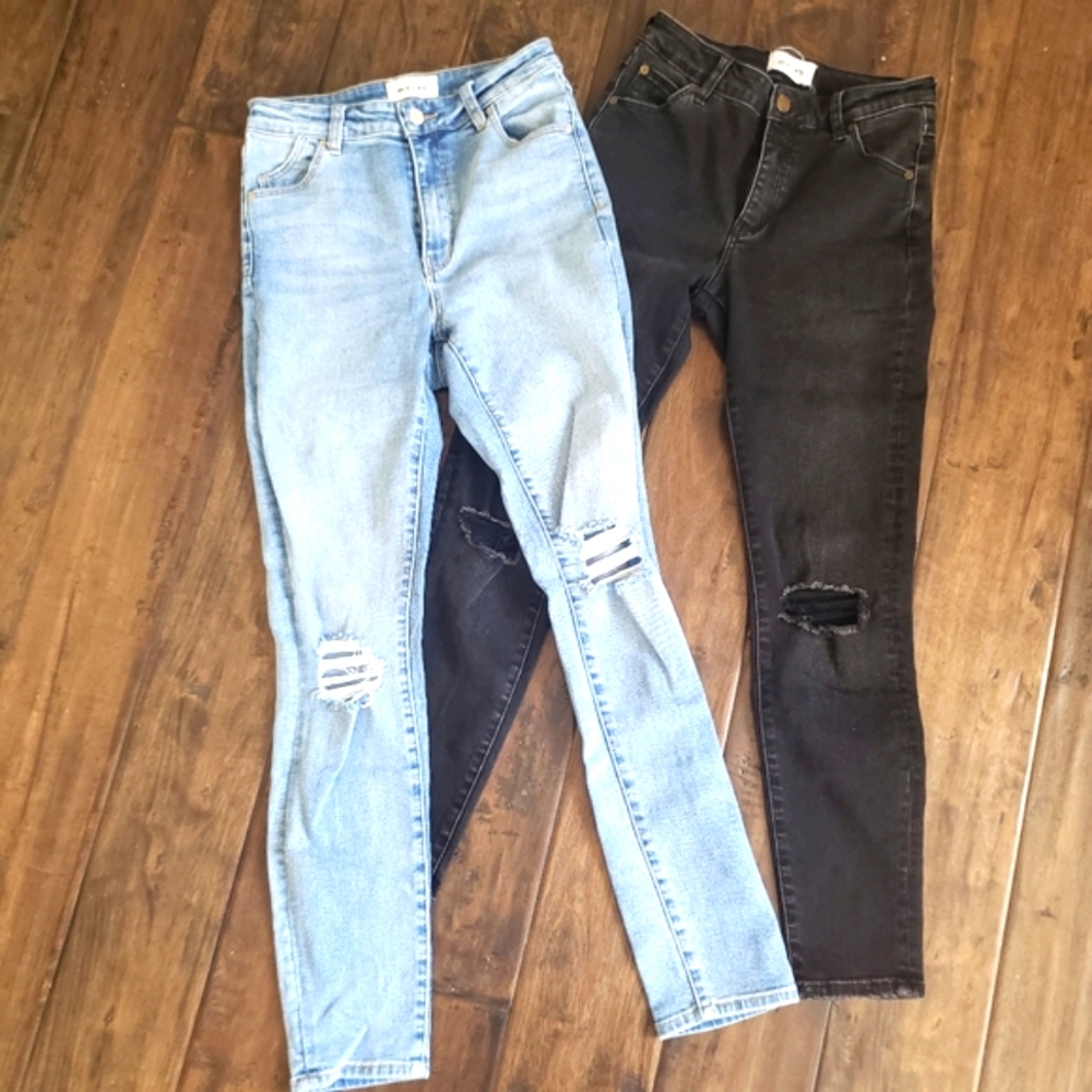 2 pairs Rollas Westcoast skinny jeans